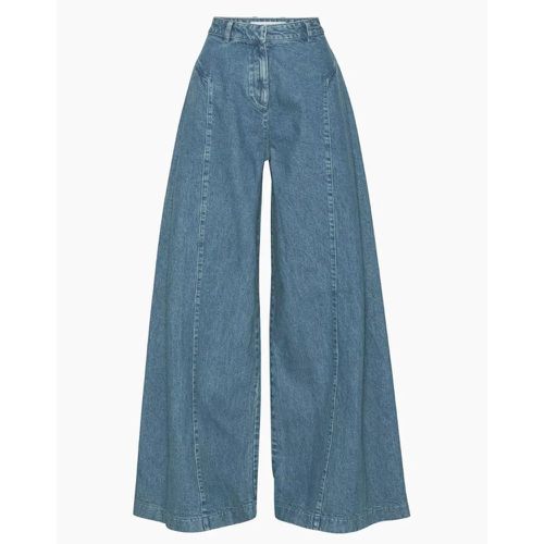 Weite Denimhose mit Falten - Größe 34 - Remain - Modalova