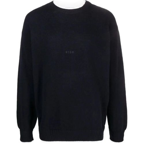 Contrast-Trim Crew-Neck Jumper - Größe M - MSGM - Modalova