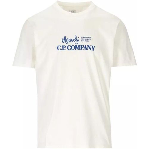 Jersey 24/1 Graphic Off-White T-Shirt - Größe XL - white - CP Company - Modalova