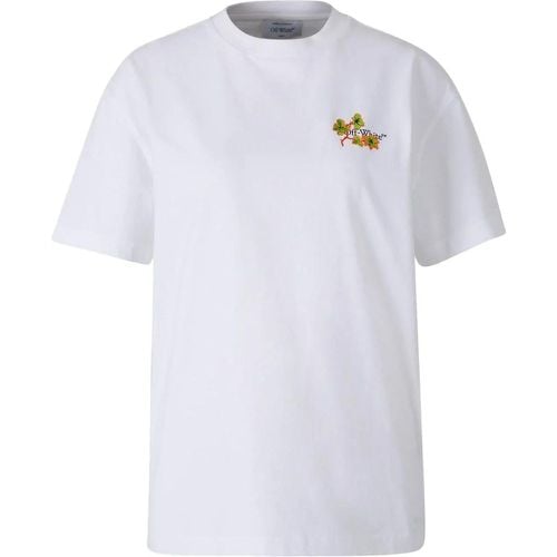 T-shirt with bouquet logo motif - Größe L - Off-White - Modalova