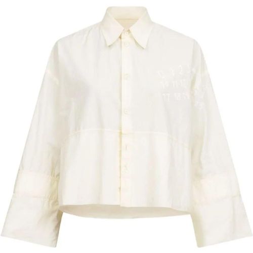 Ivory Long-Sleeved Cotton Shirt - Größe 38 - MM6 Maison Margiela - Modalova