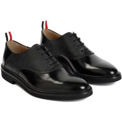 Loafer - Black Leather Saddle Shoes - Gr. 11 - in - für Damen - Thom Browne - Modalova