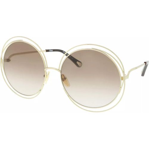 Sonnenbrille - CARLINA oversized round metal sunglasses - Gr. unisize - in - für Damen - Chloé - Modalova