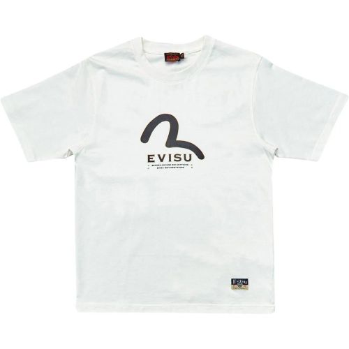 T-Shirt Seagull & Print Multi-pocket Bianca - Größe M - Evisu - Modalova
