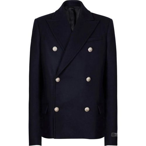 Coats Blue - Größe 54 - blue - Balmain - Modalova