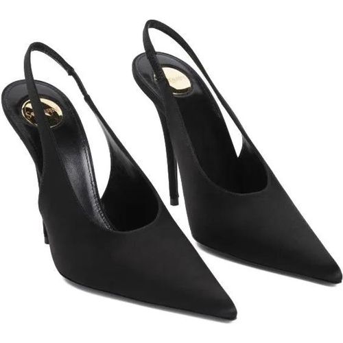 Pumps & High Heels - Black Silk Slingback - Gr. 37,5 (EU) - in - für Damen - Saint Laurent - Modalova