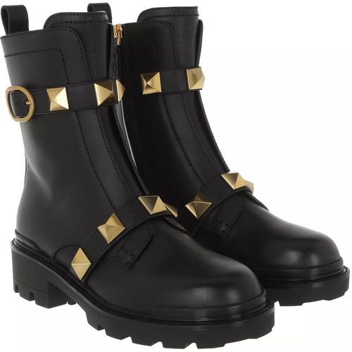 Boots & Stiefeletten - Roman Stud Combat Boots Leather - Gr. 37 (EU) - in - für Damen - Valentino Garavani - Modalova