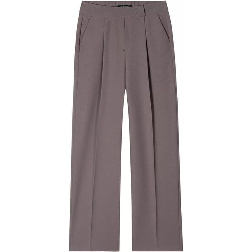 Wideleg-Pants mit Bundfalten - Größe 36 - taupe - LUISA CERANO - Modalova