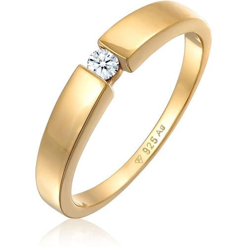 Ringe - Ring Klassisch Bandring Diamant 0.06 ct. 925 Silbe - Gr. 52 MM - in - für Damen - Elli - Modalova