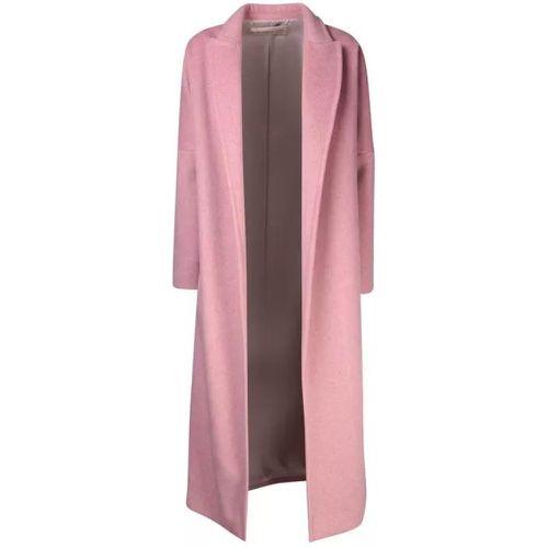 Calomeria Long Coat In Pink Fabric - Größe 38 - pink - Blanca Vita - Modalova