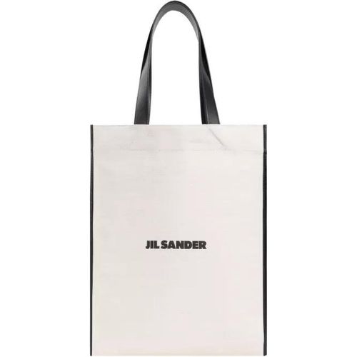 Totes - Natural White Cotton Border Book Tote Bag - Gr. unisize - in - für Damen - Jil Sander - Modalova