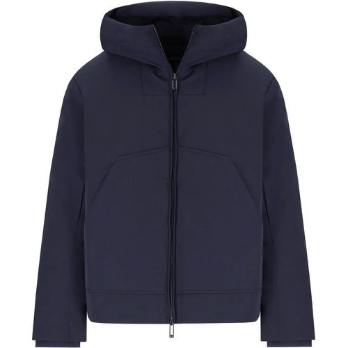 MARINEBLAUE DAUNENJACKE MIT KAPUZE - Größe L - Emporio Armani - Modalova