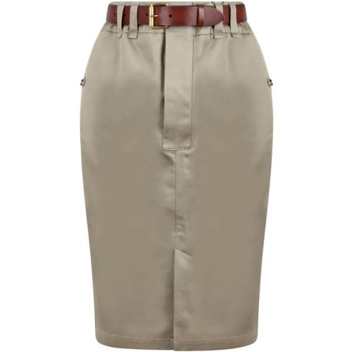 Cotton Gabardine Pencil Skirt - Größe 38 - Saint Laurent - Modalova