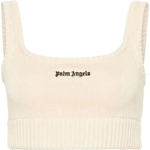 Cotton Cropped Top - Größe XS - Palm Angels - Modalova