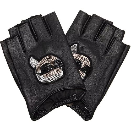 Handschuhe - K/Ikonik 2.0 Rhnstn Fl Glove - Gr. L - in - für Damen - Karl Lagerfeld - Modalova