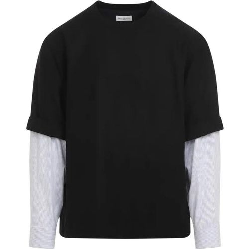 Black Cotton Corrow Shirt - Größe M - Dries Van Noten - Modalova