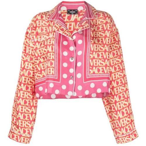 Allover Pink Shirt - Größe 40 - pink - Versace - Modalova