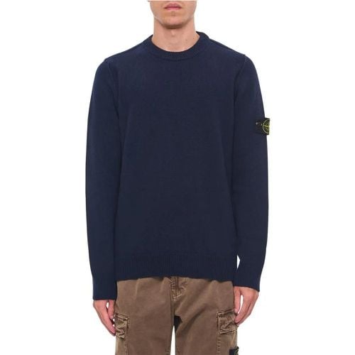 Wool Crew Neck Sweater - Größe L - Stone Island - Modalova