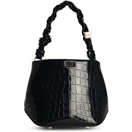 Beuteltaschen - 'Bou Cocco' Bucket Bag In Black Recycled Leather B - Gr. unisize - in - für Damen - Ganni - Modalova