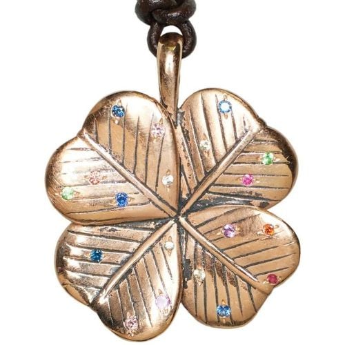 Halskette - Pendentif Bronze trefle Clover Saphirs diama - Gr. unisize - in Mehrfarbig - für Damen - CATHERINE MICHIELS - Modalova