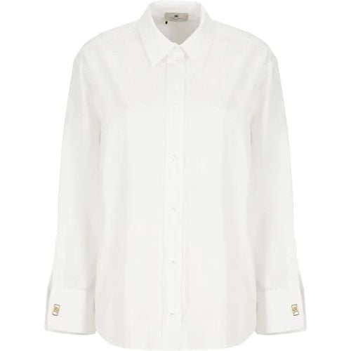 Cotton Shirt - Größe 42 - weiß - Elisabetta Franchi - Modalova