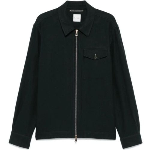 Dark Green Zip Shirt Jacket - Größe L - Paul Smith - Modalova