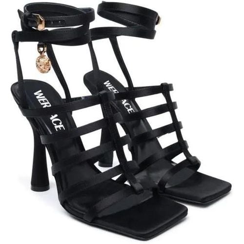 Sandalen & Sandaletten - Black Satin Sandals - Gr. 36 (EU) - in - für Damen - Versace - Modalova