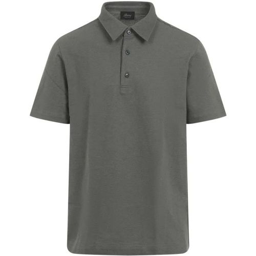 Lead Green Cotton Polo - Größe S - Brioni - Modalova