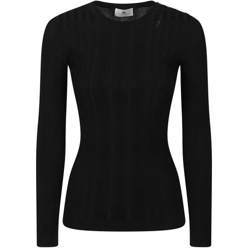 Tricot Sweater Black - Größe 40 - Elisabetta Franchi - Modalova