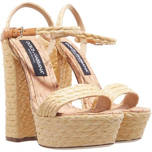 Sandalen & Sandaletten - Woven Raffia Platform Sandals - Gr. 41 (EU) - in - für Damen - Dolce&Gabbana - Modalova