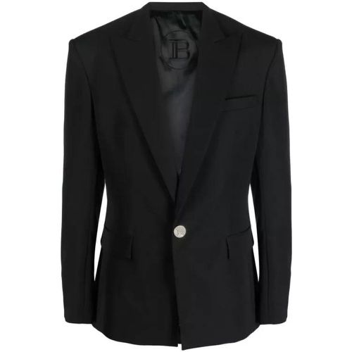 Black Single-Breasted Jacket - Größe 50 - black - Balmain - Modalova