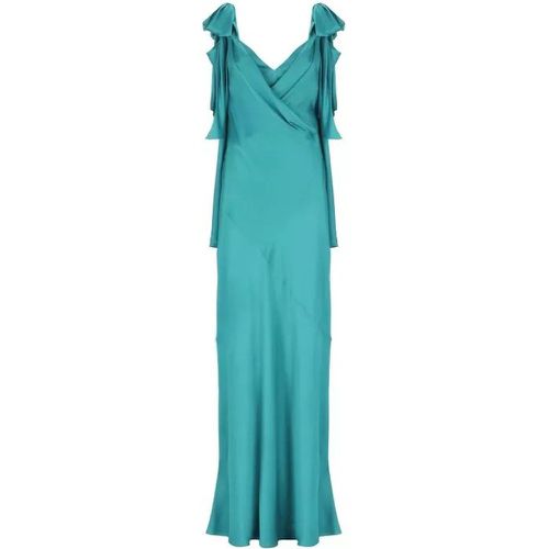 Silk Blend Long Dress - Größe 44 - blue - alberta ferretti - Modalova