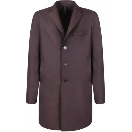 Brown Virgin Wool Single-Breasted Coat - Größe 50 - brown - Harris Wharf - Modalova