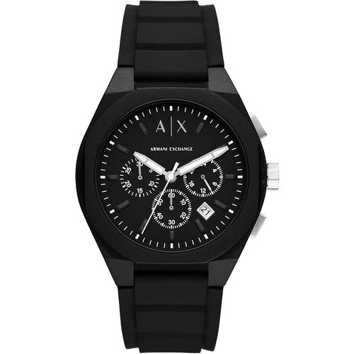 Uhren - Chronograph Silicone Watch - Gr. unisize - in Schwarz - für Damen - Armani Exchange - Modalova