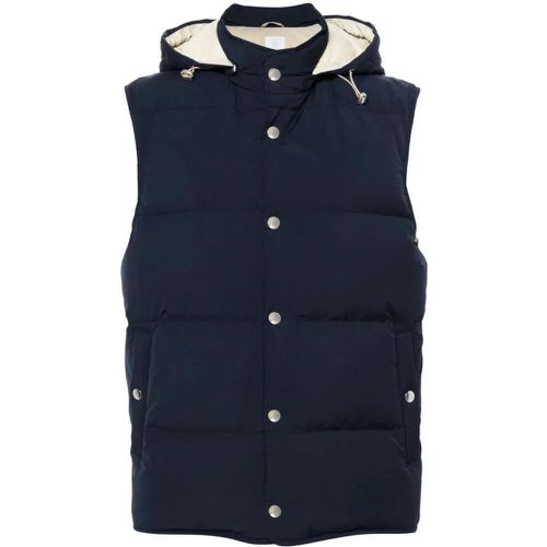 Hooded Quilted Gilet - Größe 50 - blau - Eleventy - Modalova