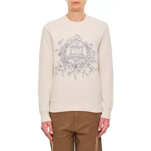 Cotton Crewneck Sweatshirt Embroidery - Größe M - white - Golden Goose - Modalova