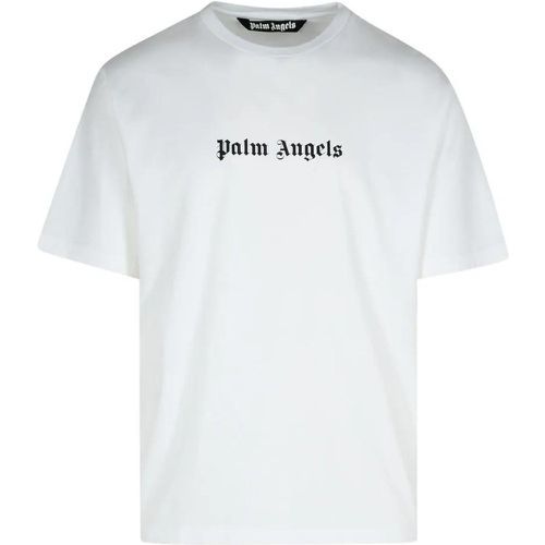 White Cotton T-Shirt - Größe M - Palm Angels - Modalova