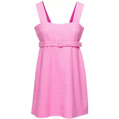 Pink Corsage Belted Minidress In Cotton Blend - Größe 40 - pink - Patou - Modalova