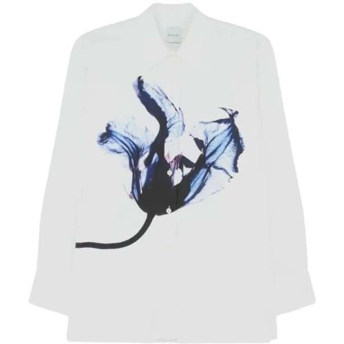 Chemise coton blanc print Iris Bleu oversize W1R 3 - Größe IT 44 - Paul Smith - Modalova