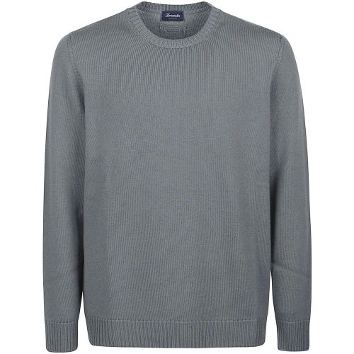 Round Neck Sweater Green - Größe 48 - Drumohr - Modalova