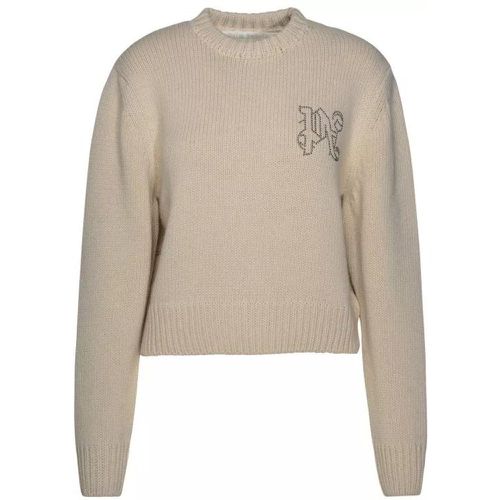 Beige Wool Blend Sweater - Größe S - Palm Angels - Modalova