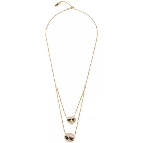 Halskette - K/Ikonik Pave K&C Necklace - Gr. unisize - in - für Damen - Karl Lagerfeld - Modalova