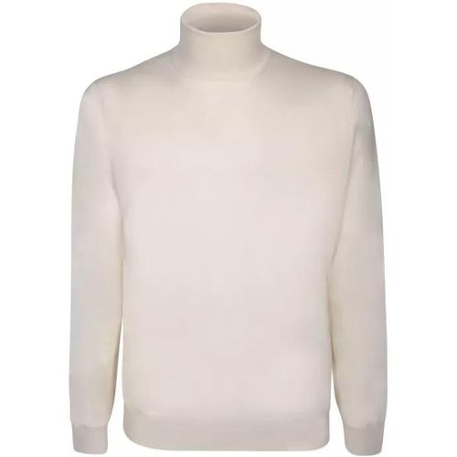 High Neck Pullover - Größe 54 - white - Dell'oglio - Modalova