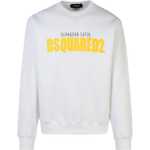 White Cotton Sweatshirt - Größe M - Dsquared2 - Modalova