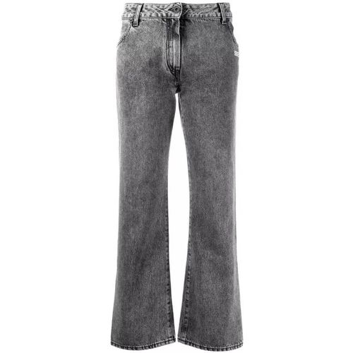 Cropped Leg Mid-Rise Denim Jeans - Größe 26 - gray - Off-White - Modalova