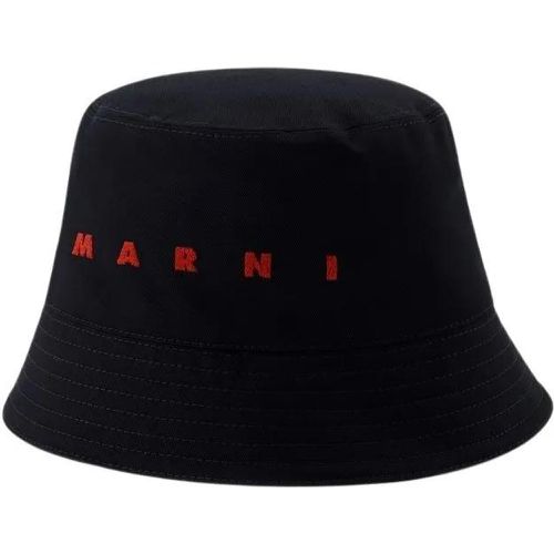 Caps & Mützen - Bucket Hat - Cotton - Black - Gr. M - in - für Damen - Marni - Modalova