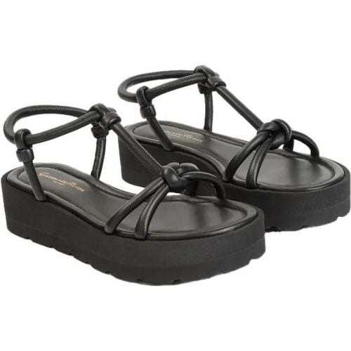 Sandalen - Marine Black Nappa Leather Sandals - Gr. 39,5 (EU) - in - für Damen - Gianvito Rossi - Modalova