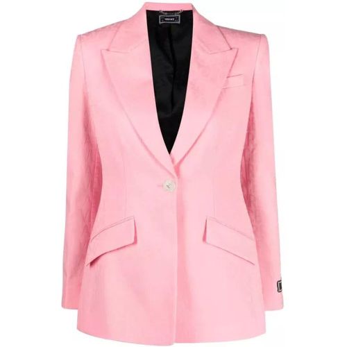 Pink Jacquard Allover Jacket - Größe 40 - pink - Versace - Modalova