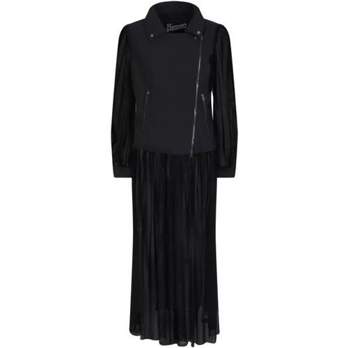 Nylon Fabric And Tulle Coat - Größe 42 - schwarz - Herno - Modalova