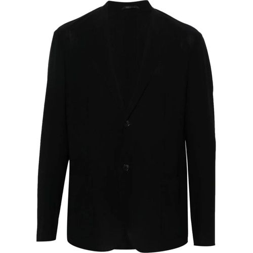 Navy Blue Wool Jacket - Größe 48 - Giorgio Armani - Modalova